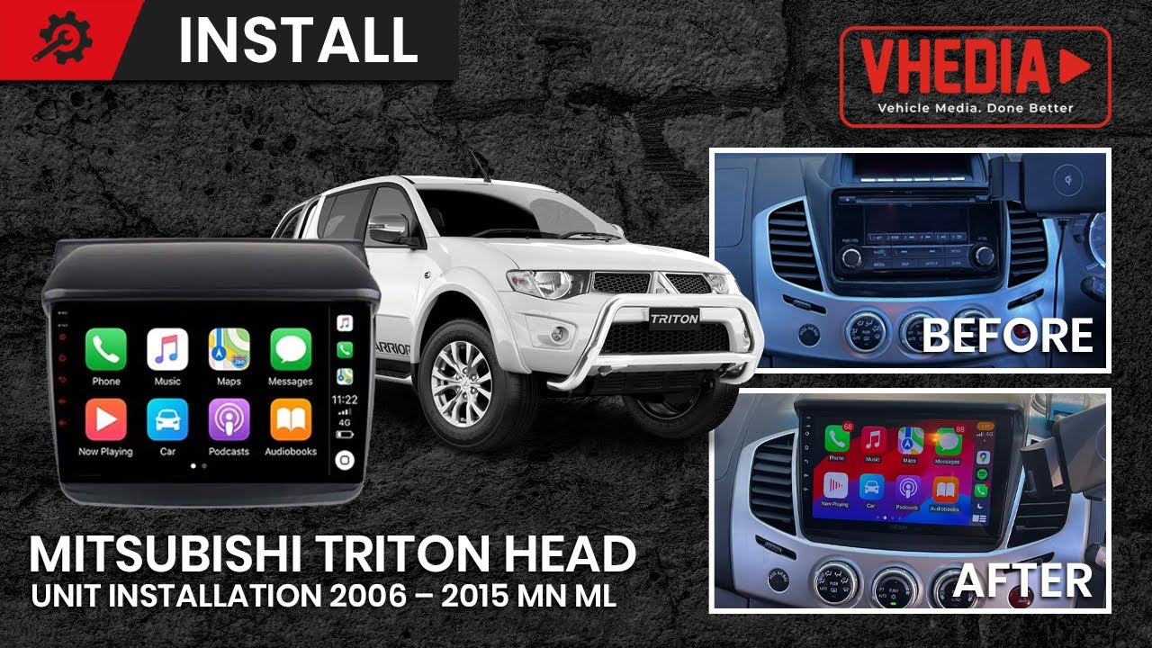 Установка головного устройства Mitsubishi Triton 2006–2015 MN ML — серия M