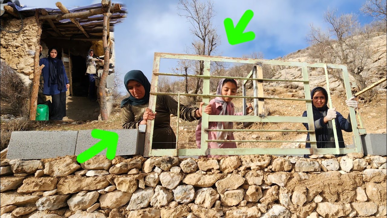 A brave mother in the mountains: Building a house with special architectural features!