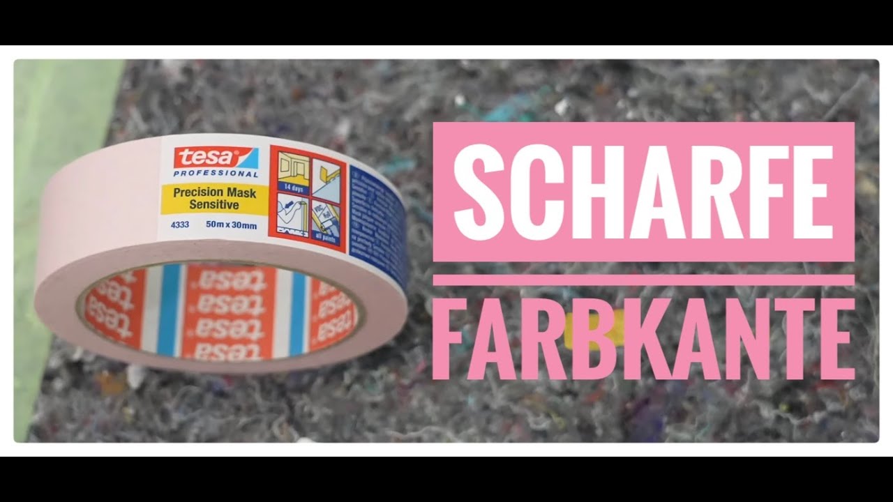 TESA 4333   scharfe Farbkante auf frisch gestrichener Wand   4K