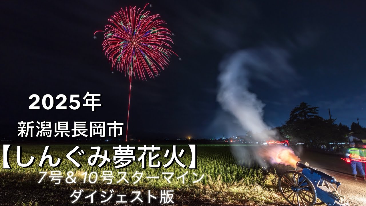 2025年 長岡市【しんぐみ夢花火】✨7号＆10号スターマインのみダイジェスト版✨ #長岡 #花火