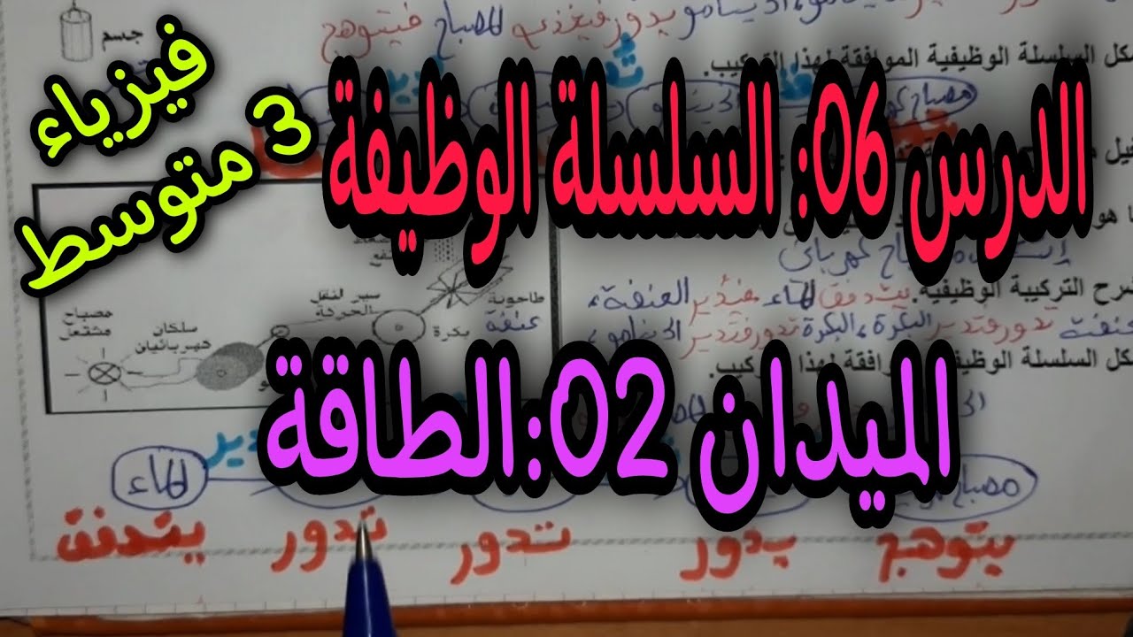 السلسلة الوظيفية للسنة الثالثة متوسط