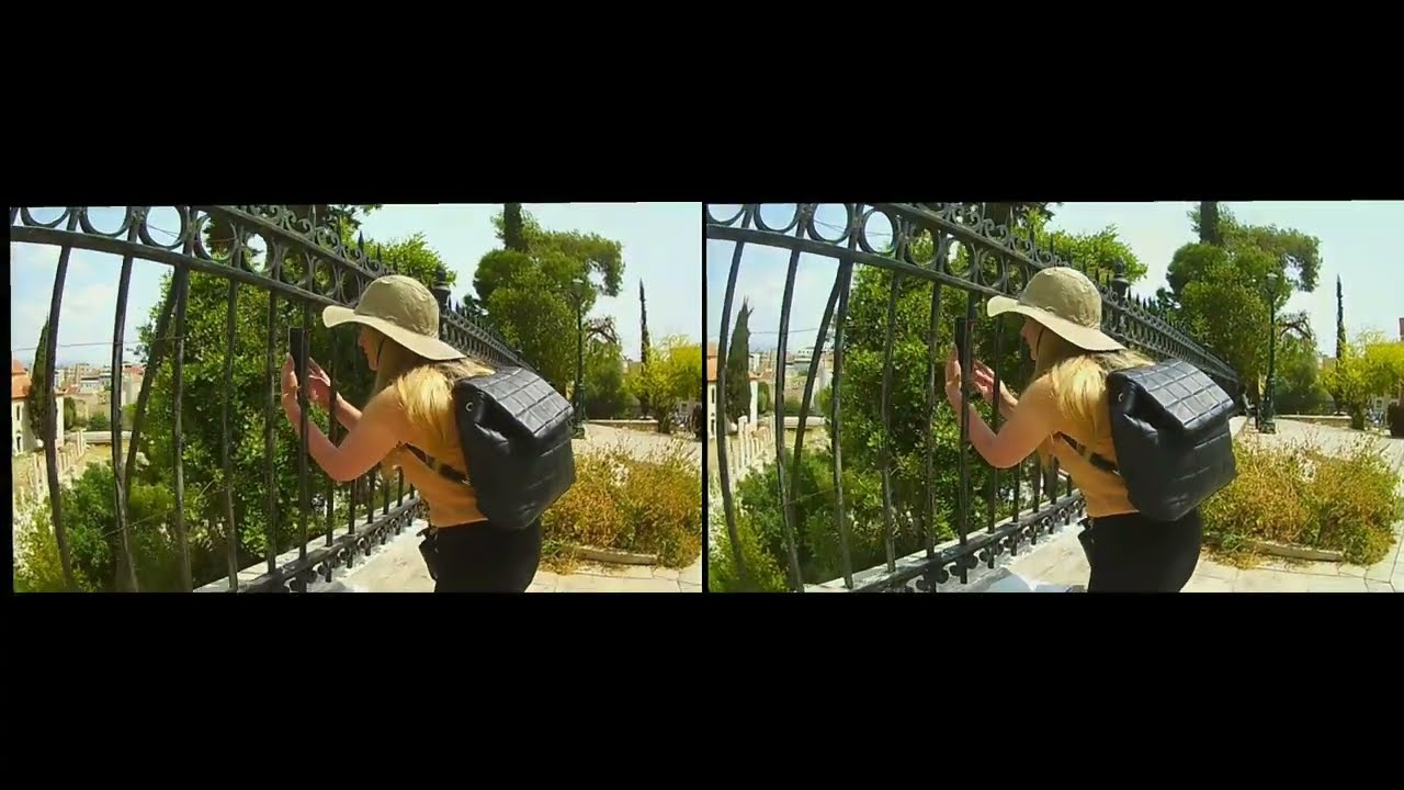 Ancient Agora of Athens, Greece, SBS VR Glasses 3D