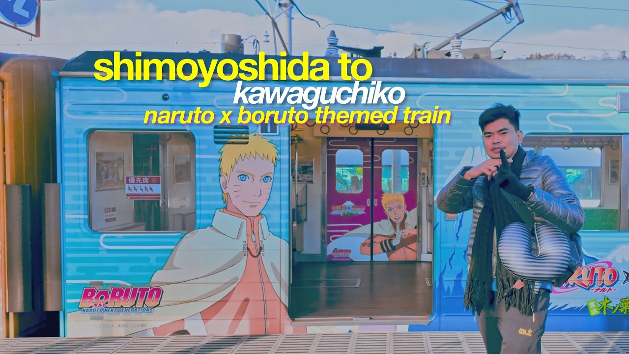 Traveling to Kawaguchiko Station via Naruto x Boruto Themed Train 🚂 | Japan Trip Vlog