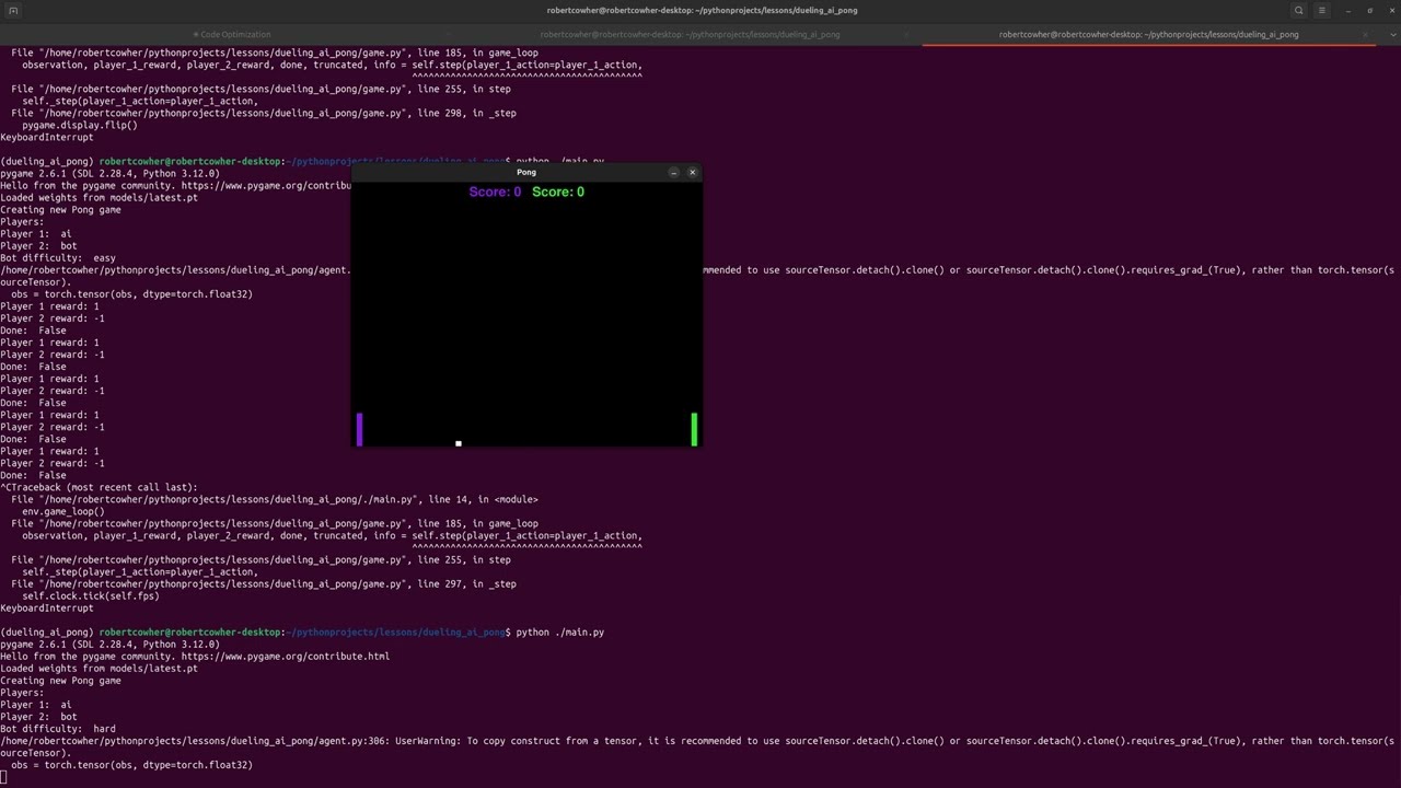 Dueling AI - Self-Play RL with a Custom Pong Engine - Part 9 - Play against your own AI!