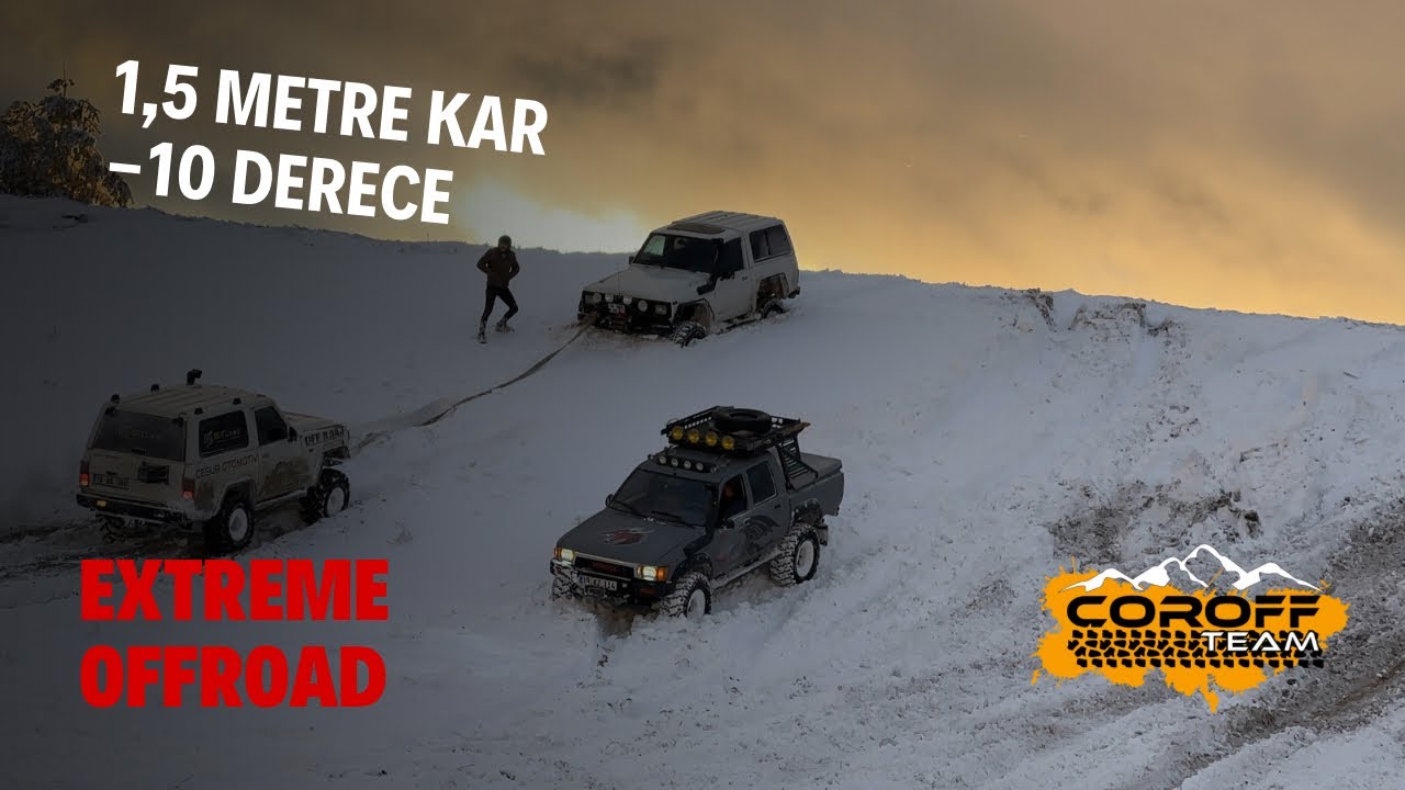 Rakım 2.000 | 1,5 Metre Karda Offroad | Teker Koptu | Aks Kırıldı | Patrol | Hilux | Cherokee | LN