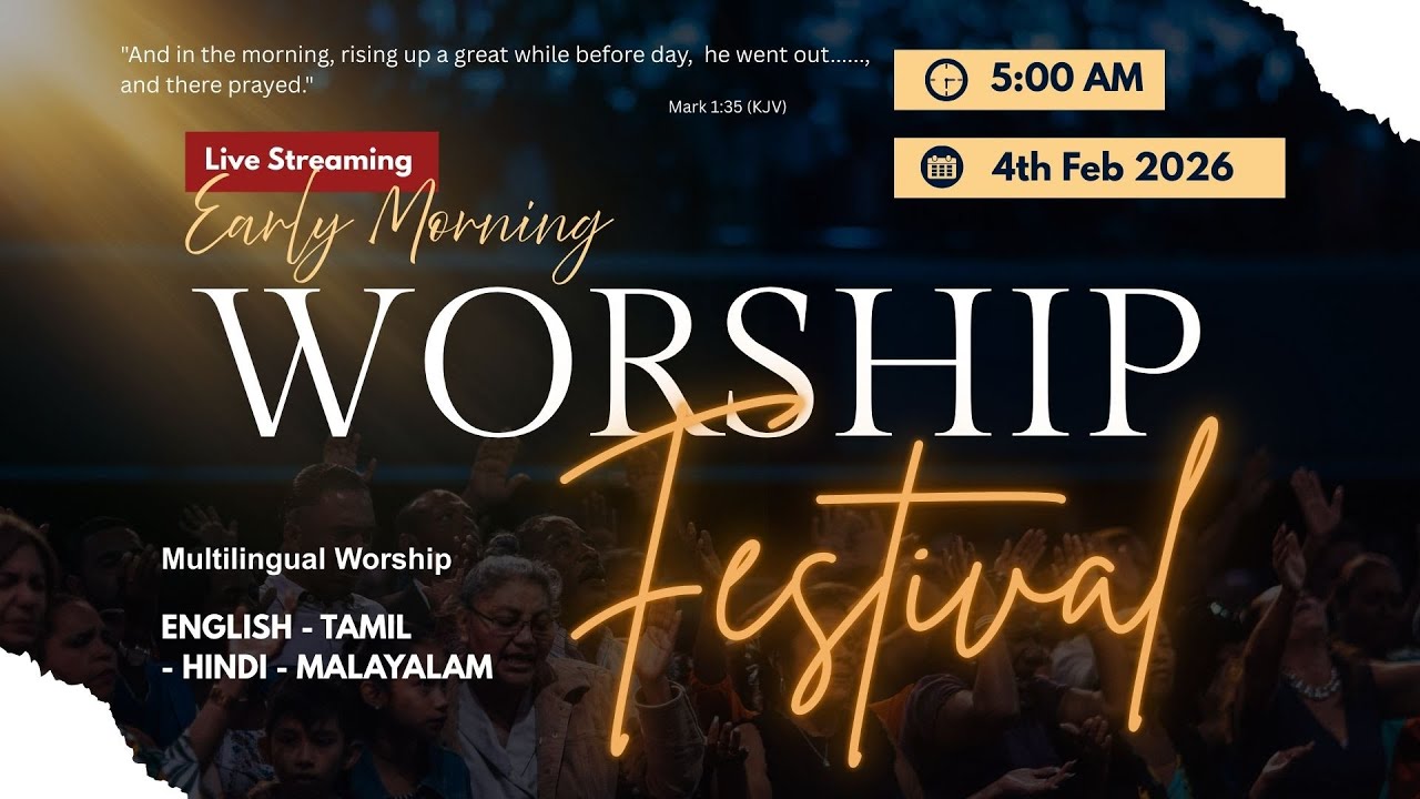 EARLY MORNING WORSHIP FESTIVAL || 4th Feb 2026 || Pastor Zakaria Vargis John || #CCWCINDIA