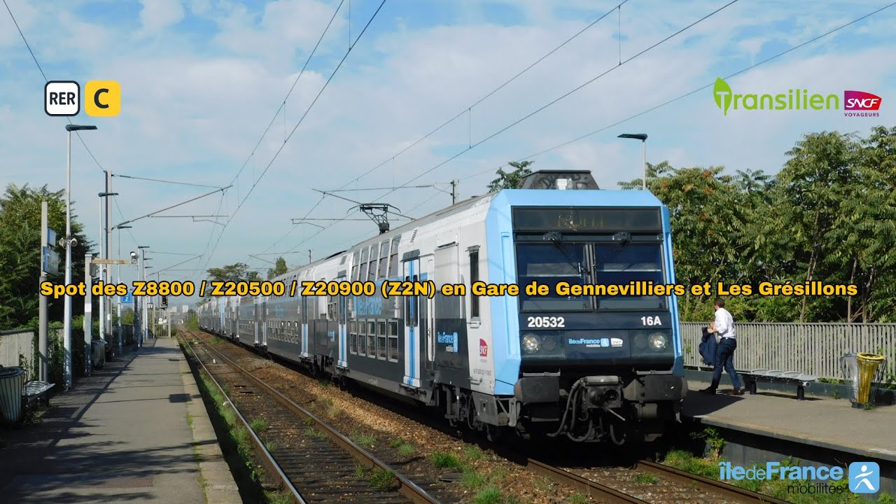 [RER C] Spot des Z8800/Z20500/Z20900 en Gare de Gennevilliers et Les Grésillons #rerc #sncf #z2n