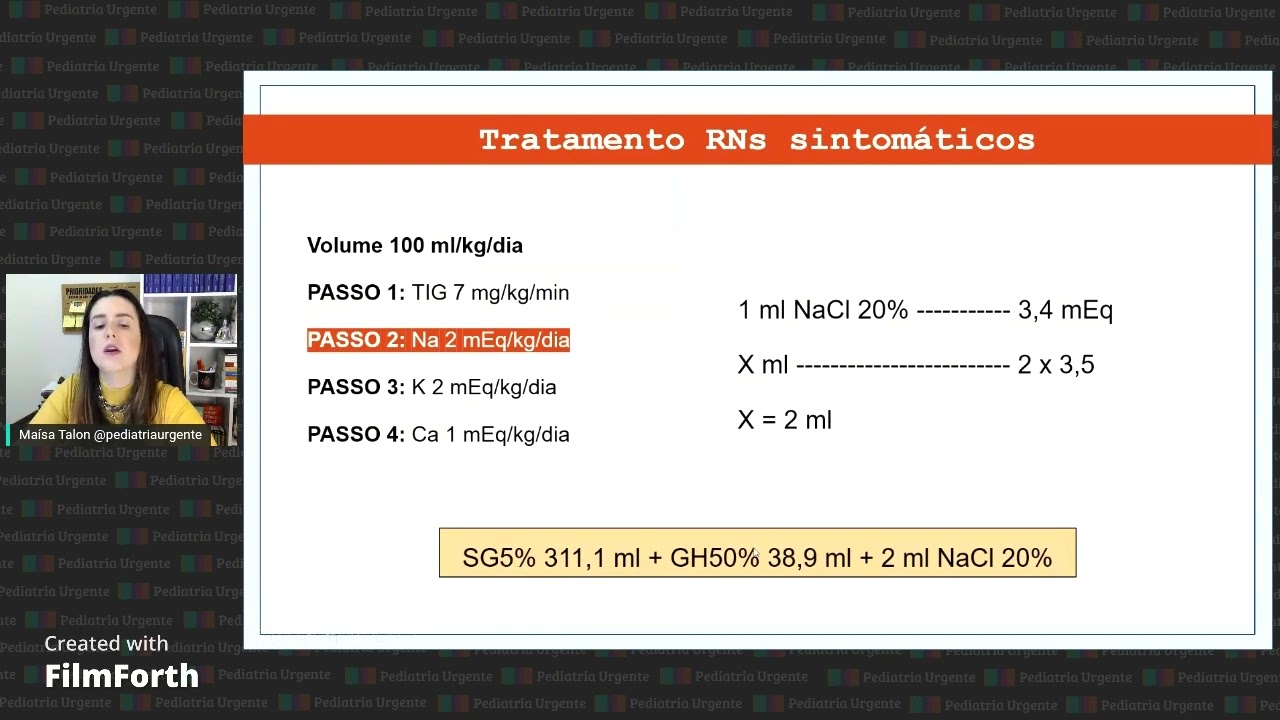 PASSO A PASSO de como calcular um soro de manutenção no recém nascido