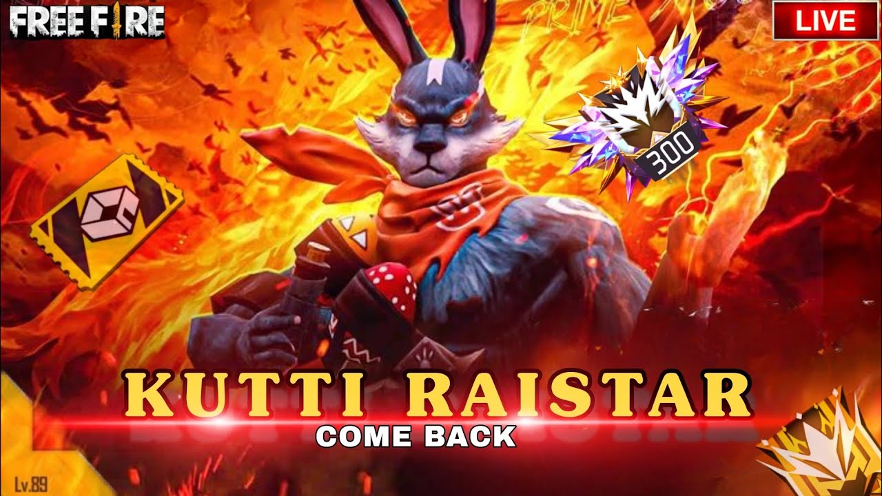 KUTTI RAI 😈 COME BACK DA.... GIWEAWAY 💯 CUSTOM LIVE 😈 FUN ONLY 🫣 #freefire #fflive #gaming #ffindia
