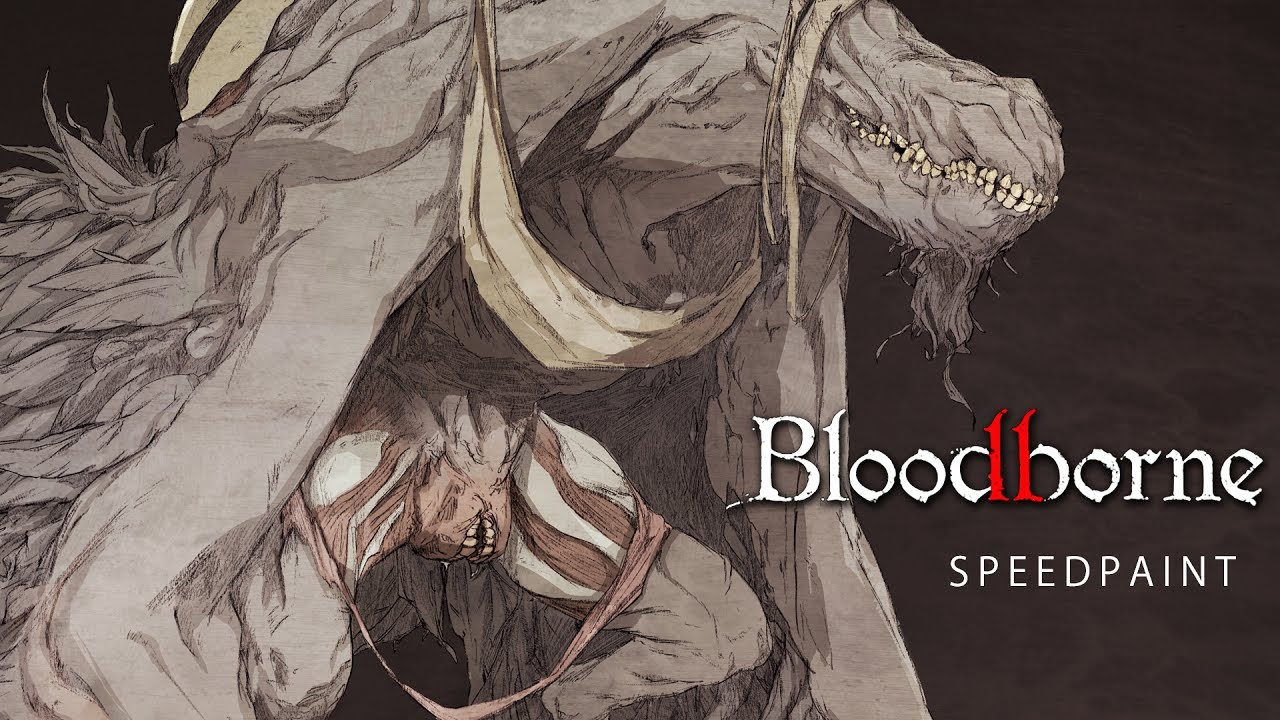 「SpeedPaint」Carrion Beast Elder | Coloring Process [Bloodborne Concept Fanart] HD