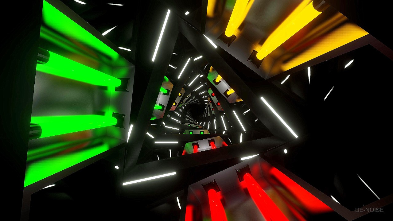 4K - Triangular Multi-Color Mirrored Glowing Neon Spiral Tunnel Screensaver Background |NO SOUND