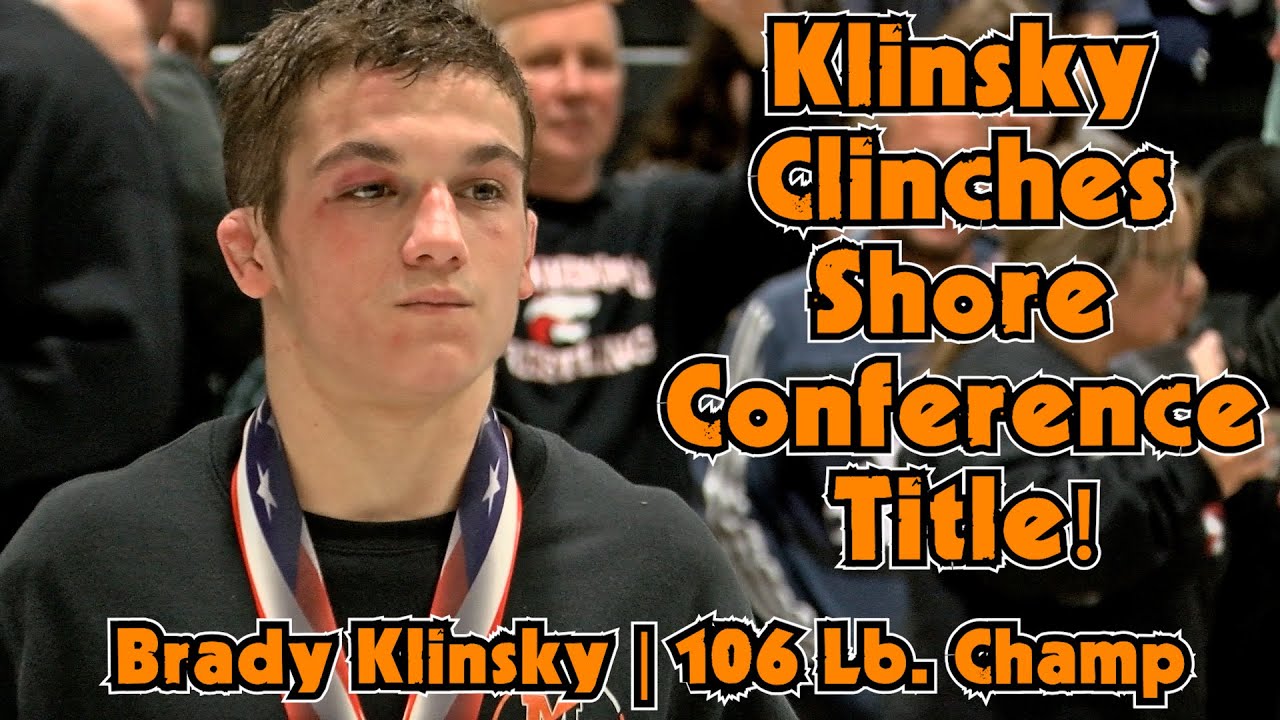 Middletown North's Brady Klinsky wins 106 lbs  Shore Conference Tournament Championship