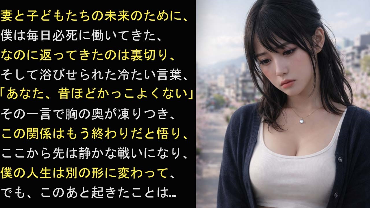 「あなた、昔ほどかっこよくないよね」妻の裏切りのあとに聞いたこの一言、でも、これはまだ始まりにすぎなかった…