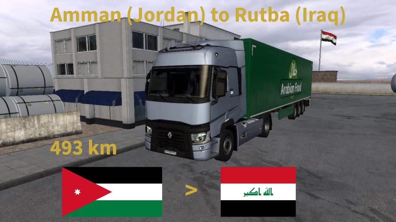 ETS2 ProMods Middle East Add On: Timelapse Amman (Jordan) to Rutba (Iraq)
