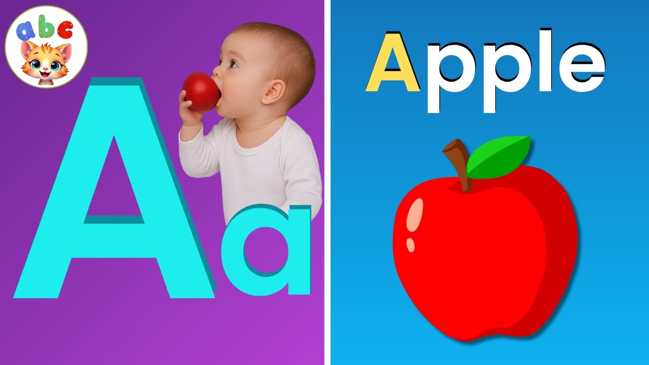 Phonics Song with TWO Words - A For Apple - ABC Alphabet Songs with Sounds for Children