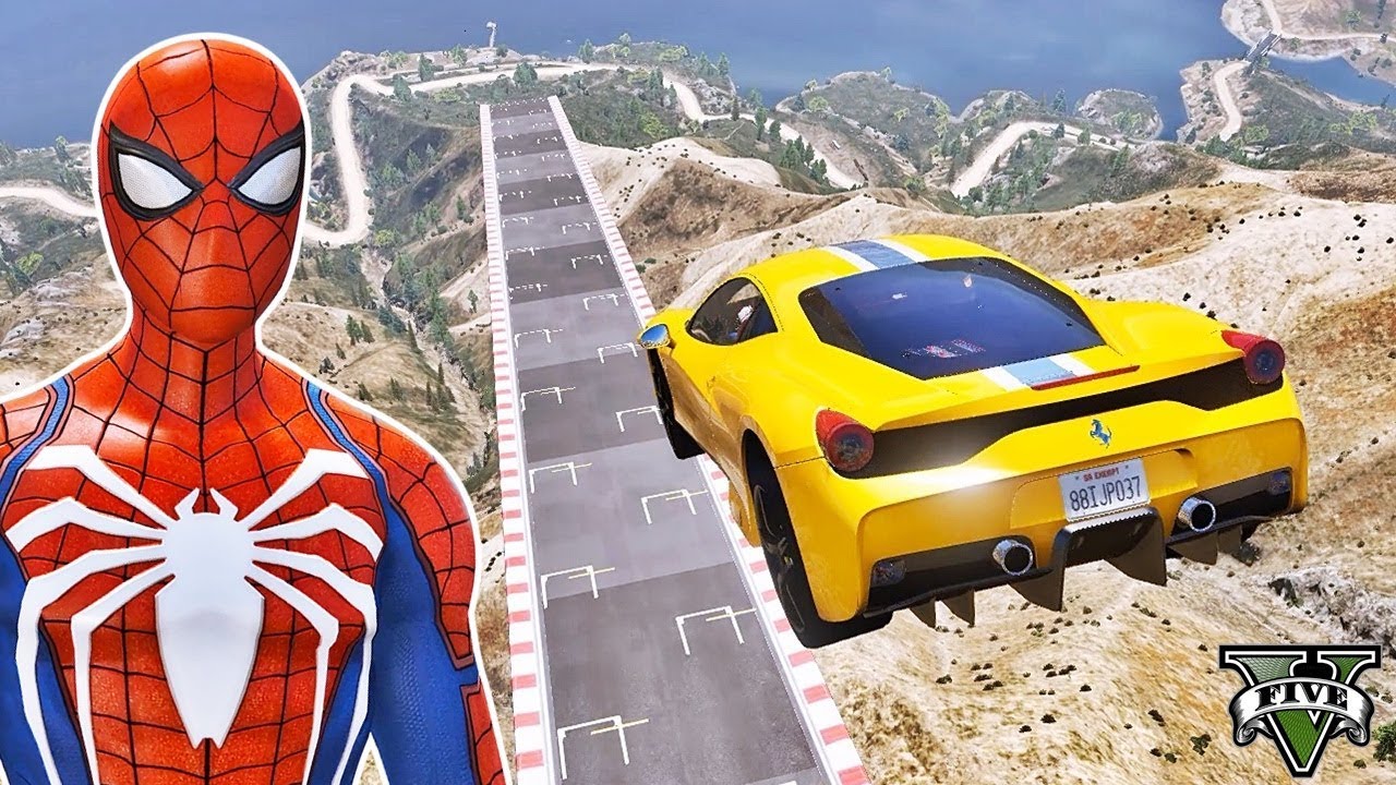 SUPER CARROS no Desafio na Ultra Mega Rampa - GTA V Mods - IR GAMES
