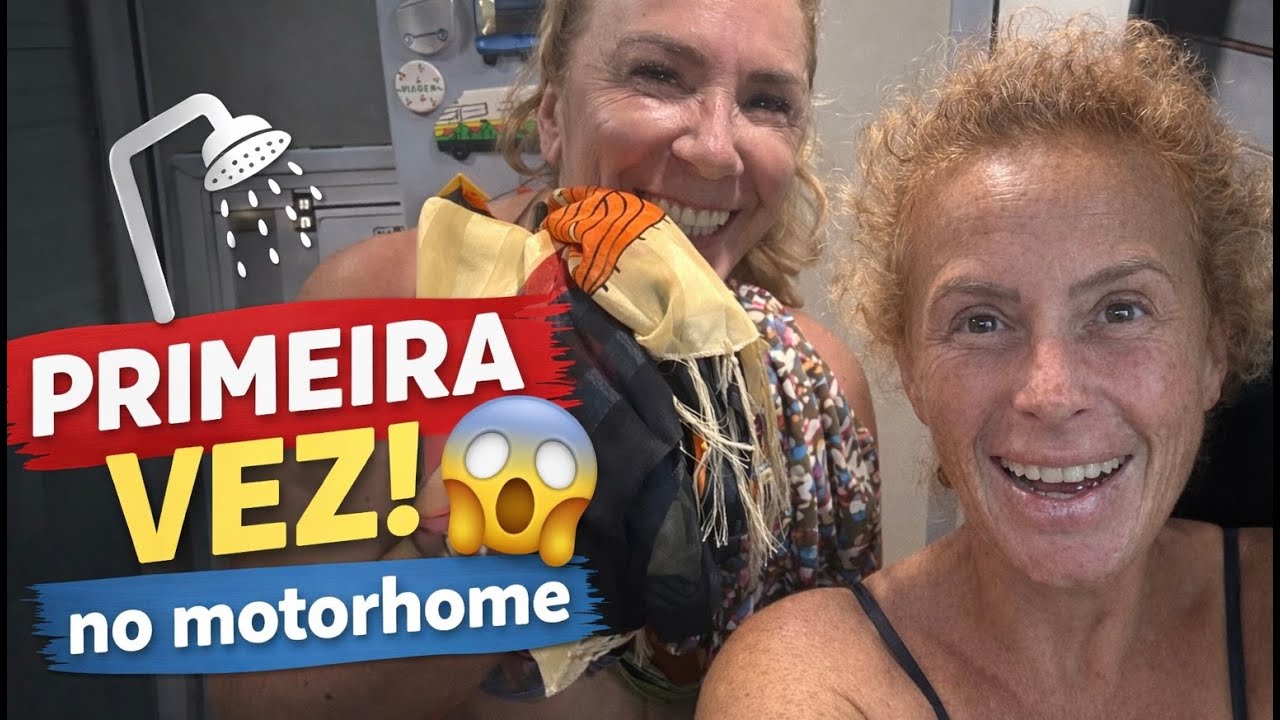 MINHA SOGRA TOMOU BANHO NO MOTORHOME PELA PRIMEIRA VEZ! 😱