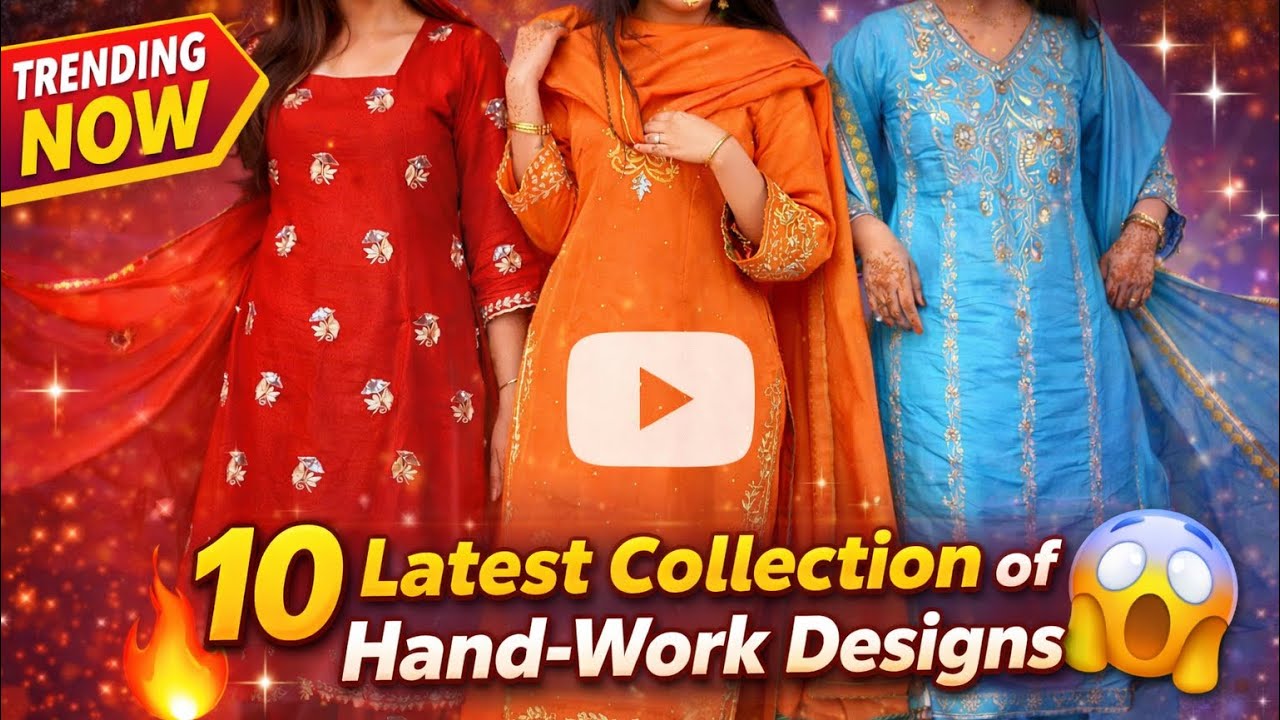 10 latest collection of hand work designs 😱😱