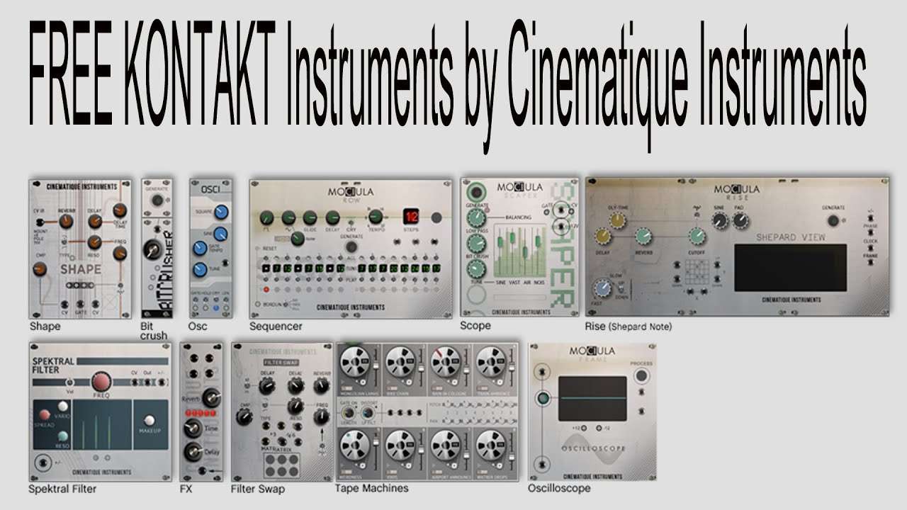 FREE KONTAKT Instruments by Cinematique Instruments