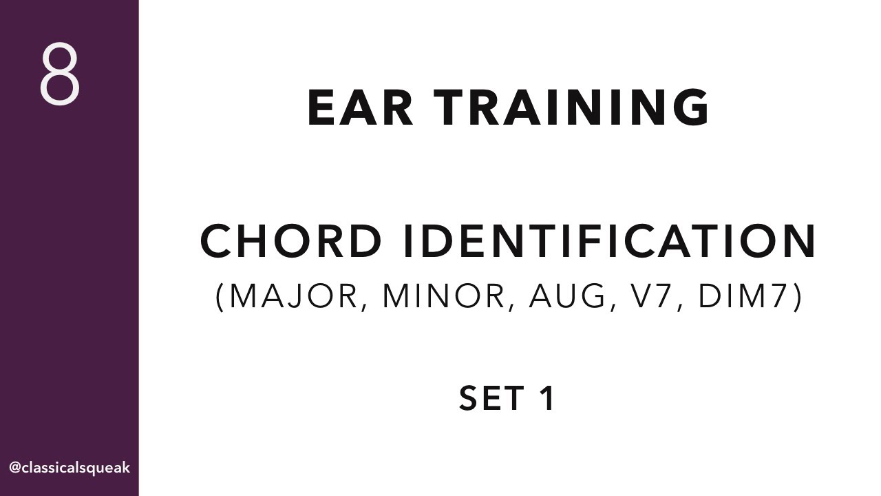 RCM Level 8 Chords (Ear Training - Major, Minor, Augmented, Dominant 7th, Diminished 7th) | Set 1