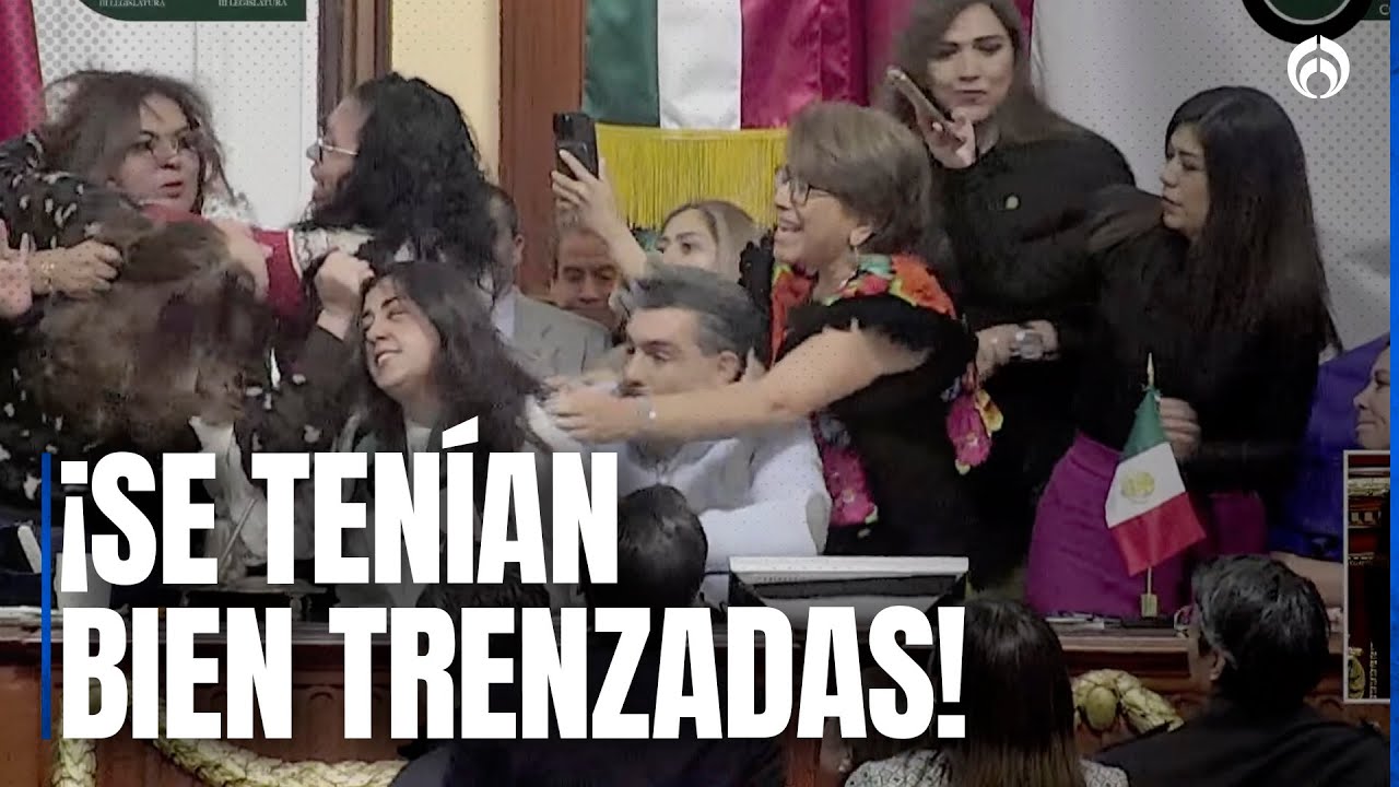 ¡Como de vecindad! Morenistas y panistas protagonizan bronca en Congreso de la CDMX