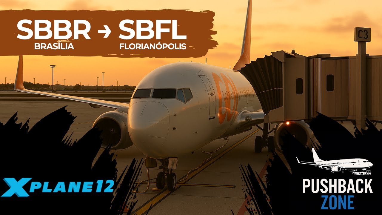 🛫 Brasília / SBBR → Florianópolis / SBFL no Zibo 737-800 | GLO 1752 | ONLINE VATSIM #xplane12