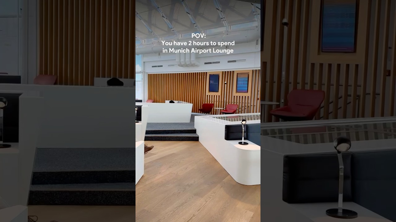EVERYTHING I did in TWO HOURS at this Munich AIRPORT LOUNGE