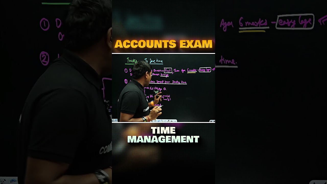 How to manage time⏰ in Accounts exam 
