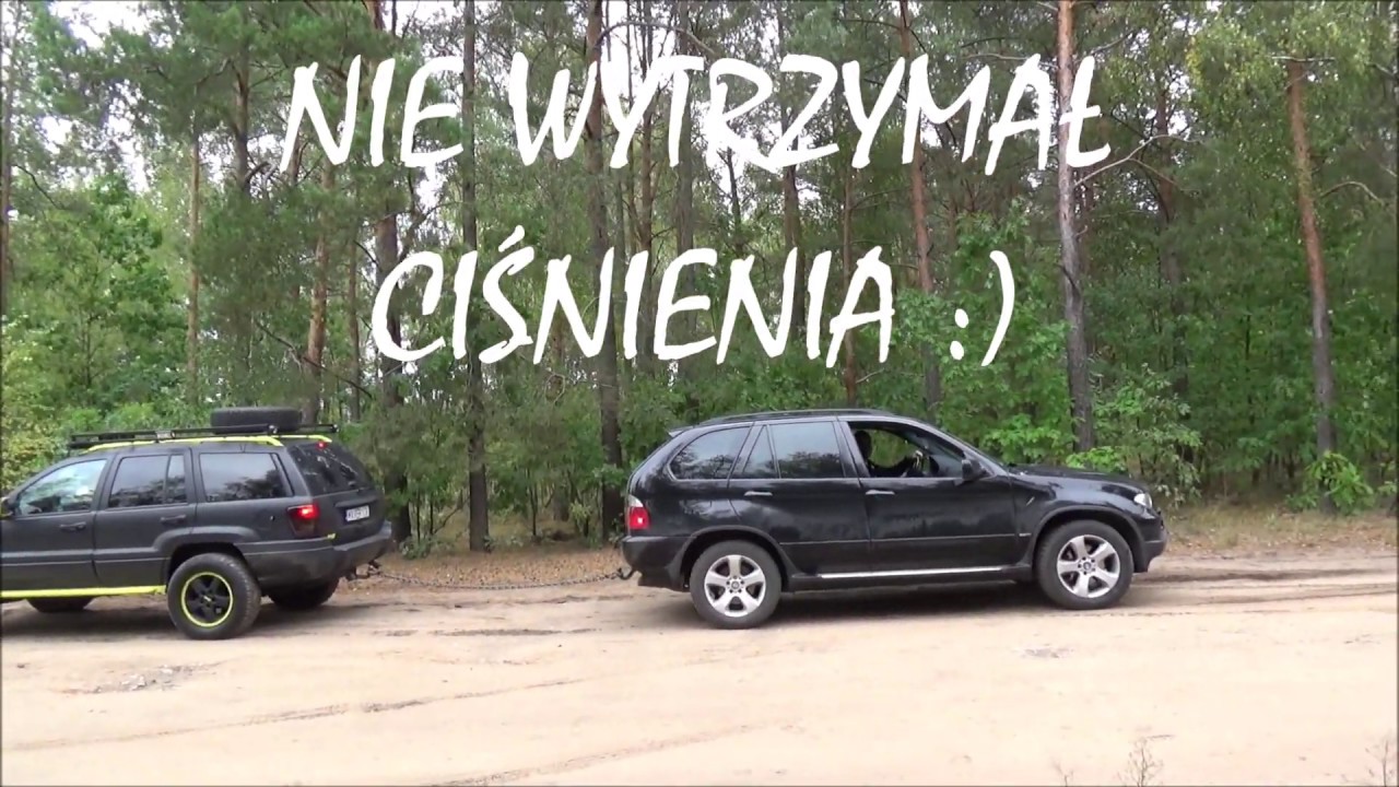 Przeciąganie 4X4 Jeep WJ 4.0 190KM VS BMW X5 3.0 218KM