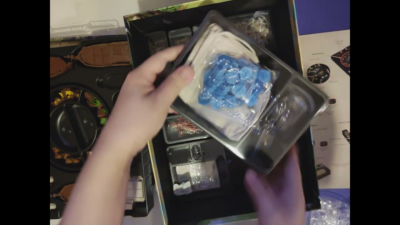 UnBox/Setup 2BG Puerto Rico:Acrylic Pack แกะ/กางกระดานเกม
