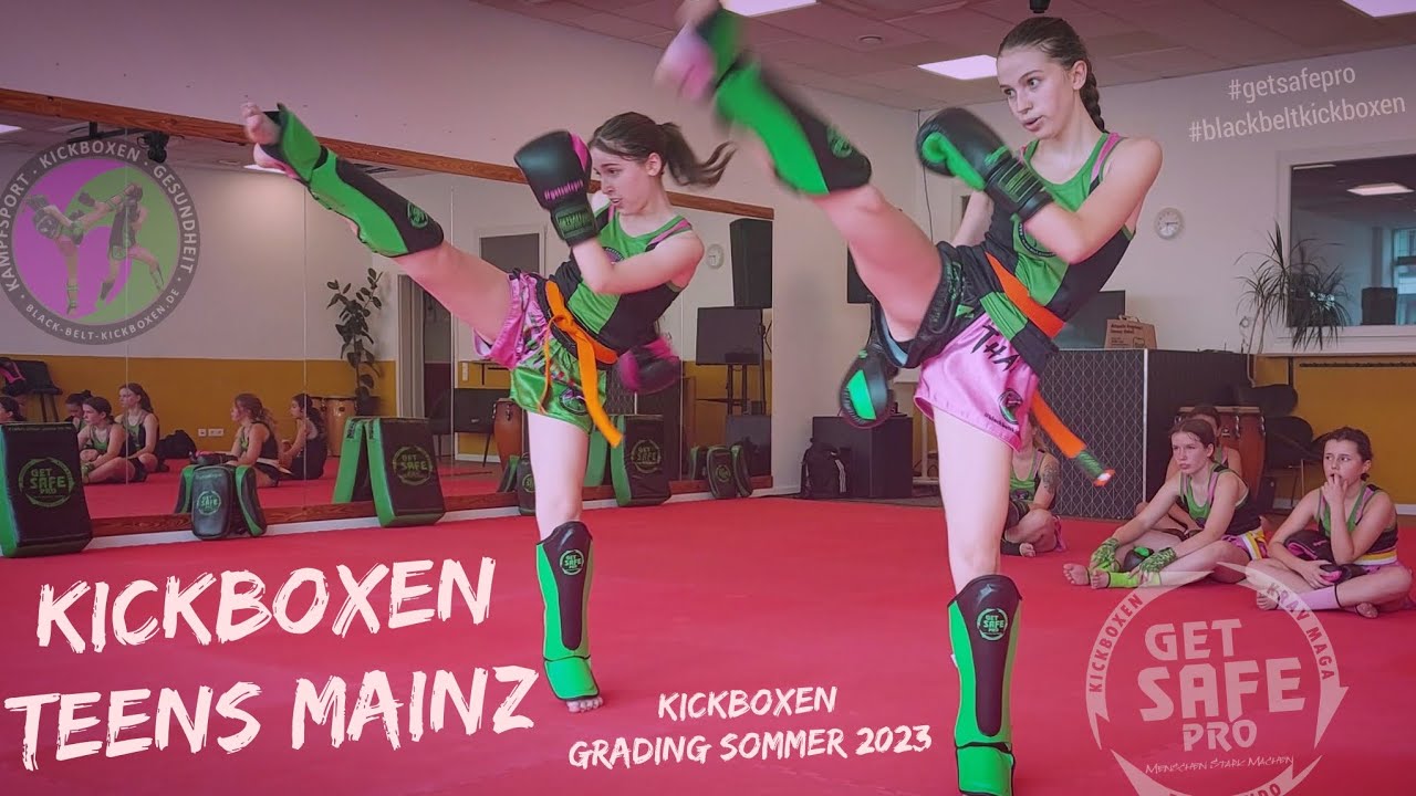 Teenager Kickboxen in Mainz GETSAFEpro Sommer Grading 2023
