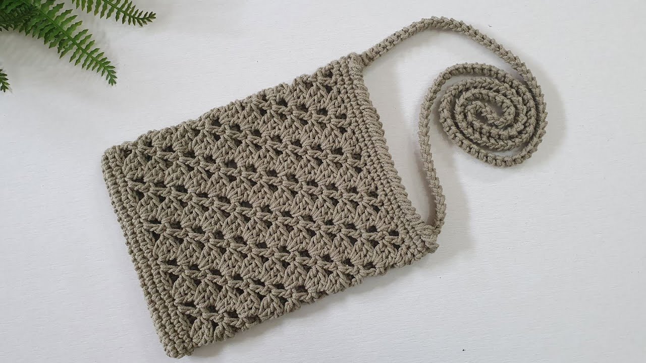 코바늘 가방뜨기/초보용 크로스백뜨기/(ENG sub)Crochet cross body bag (beginner)