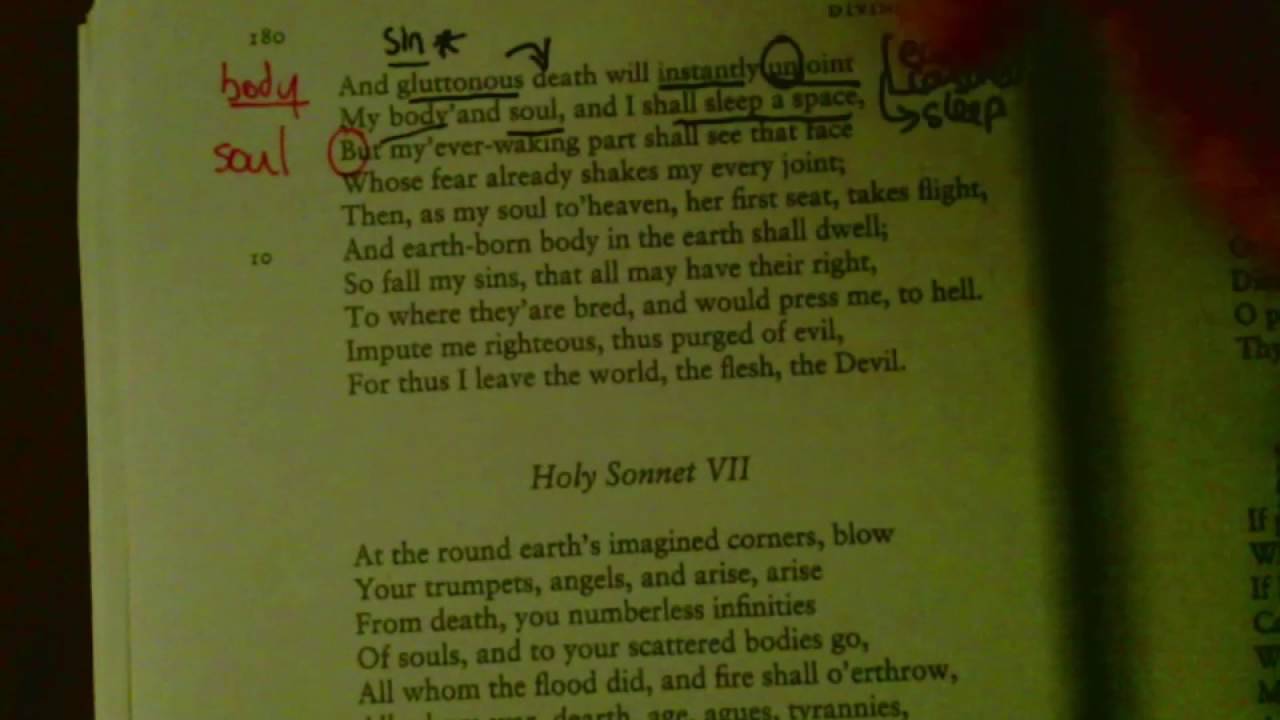 Donne: Holy Sonnet 6 ('This is my play's last scene')