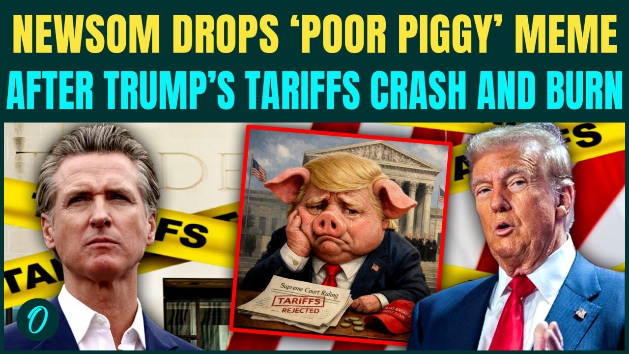 ‘POOR PIGGY’: Gavin Newsom MOCKS Trump With HUMILIATING Meme After SCOTUS Blocks ‘Illegal’ Tariffs