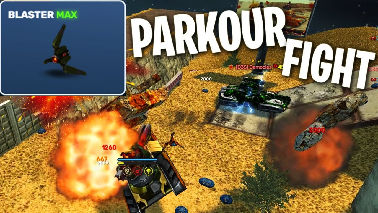 Tanki Online - Parkour Fight With Blaster drone | [KOA Vs D3S + Srev]
