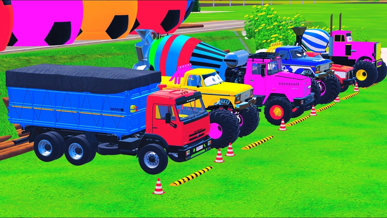 FS22 - Wheels on the Bus, Grave Digger, Carro da Polícia, Jeep Wrangler, Monster Mutt, Monster Truck