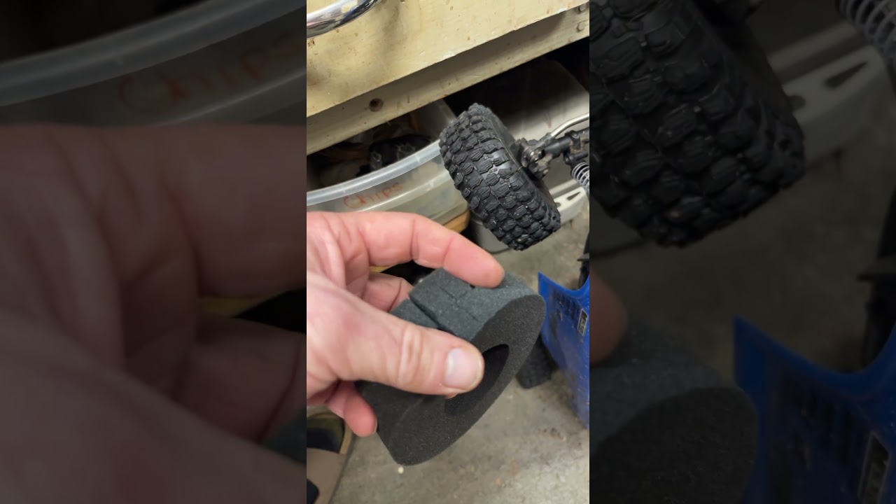 RC crawler tire foam hack. ￼ 