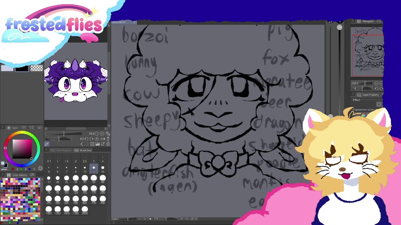 500 sub stream!!! art stream