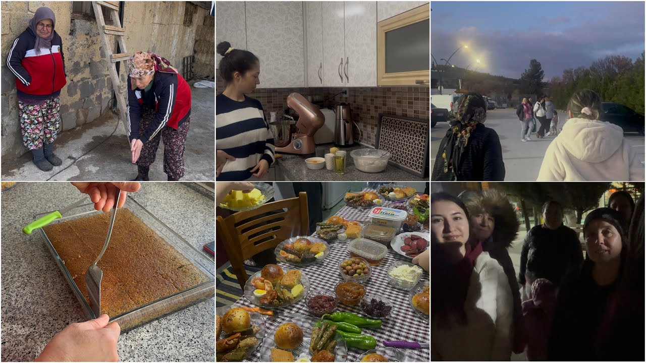 KIZIMDAN HAŞHAŞLI REVANİ TATLISI✅ HAMAM SONRASI KARDEŞİMDE GECE ÇAYI🥰 VLOG