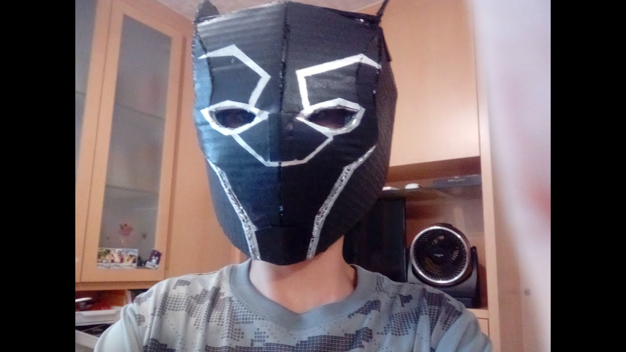 Cardboard Black Panther Helmet
