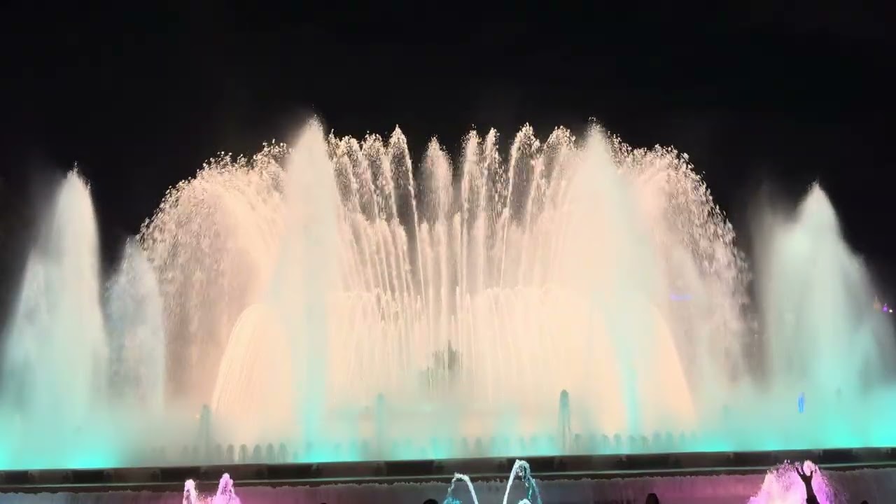 Magic fountain at Montjuic, Barcelona