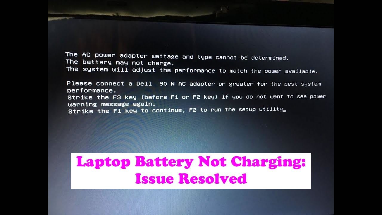 Laptop Not Charging: Abort, The AC Adapter Voltage And Type Cannot Be Determined.