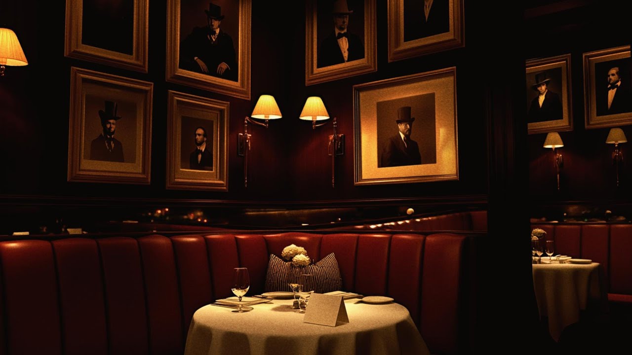 listening to retro jazz in an old 1940s bar on a rainy night