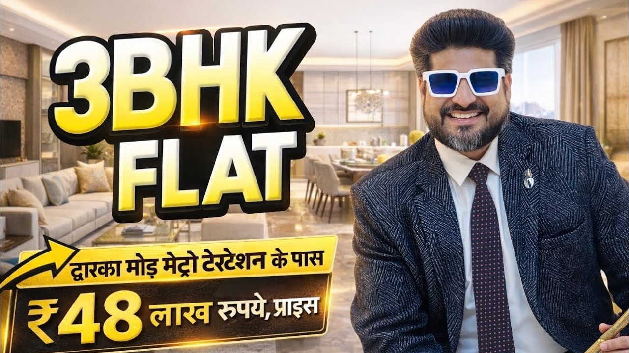 Dwarka Mor पर सिर्फ ₹48 लाख में 3BHK फ्लैट 😱 | 80 गज मैं  | Prime Location | 9540357454☎️