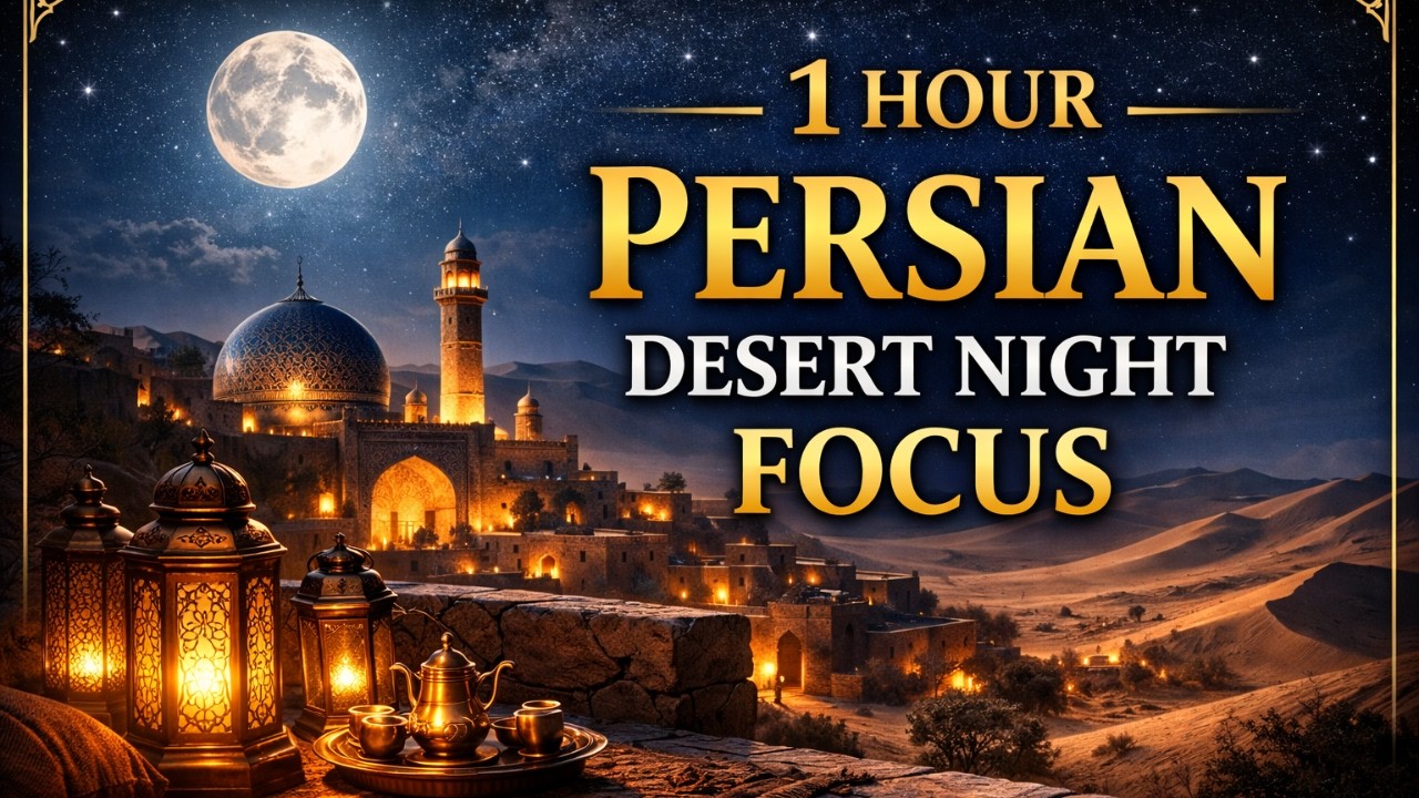 1 Hour Persian Desert Night Focus  Ancient Ambient Music for Deep Work