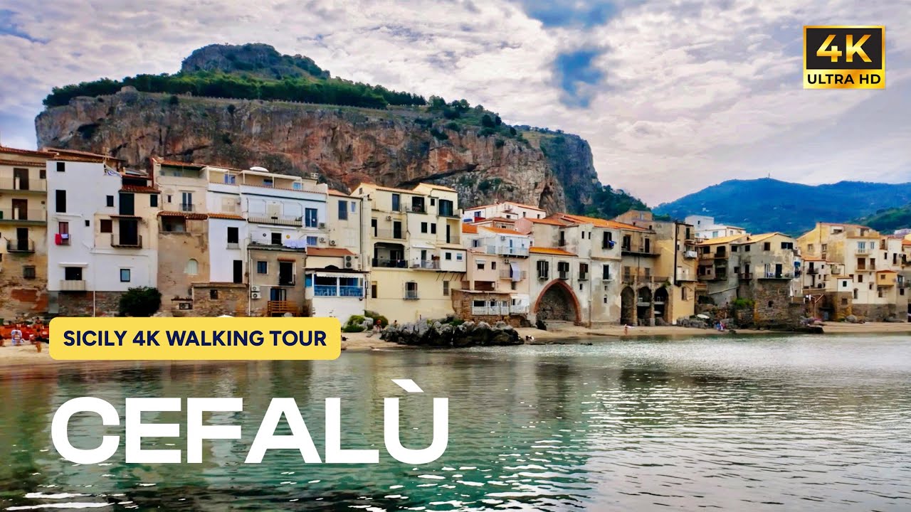 Cefalù Walking Tour | Italy City Walk 4K |  Sicily Top Cities
