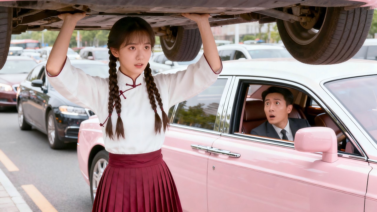 大力女街头双手抬汽车，驚呆了路過的霸總，不僅對她產生了興趣，開出天價把她 “打包” 带回家寵 #Shortplay #drama #chinese short drama eng sub