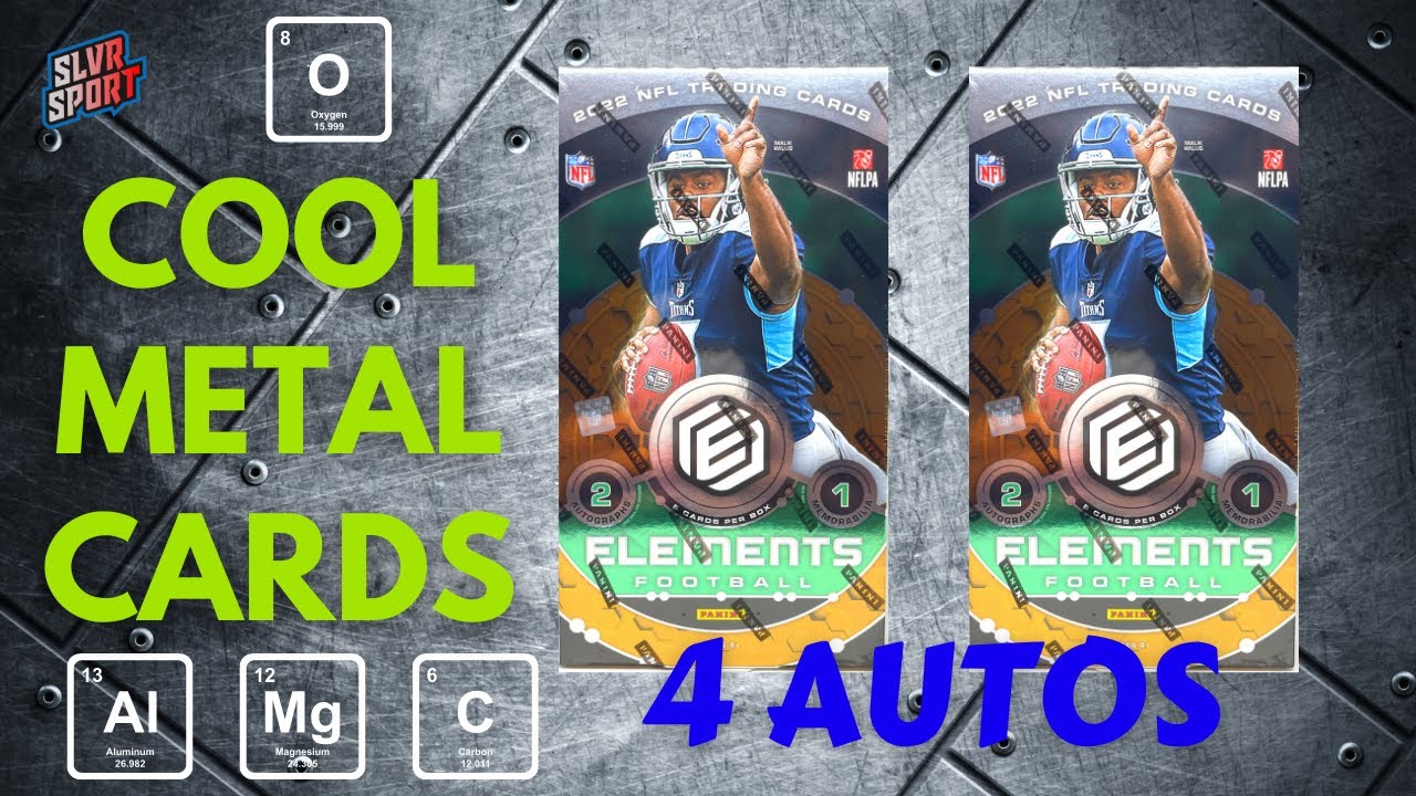 2022 Panini Elements Football Hobby Box (X2). On-Card Autos