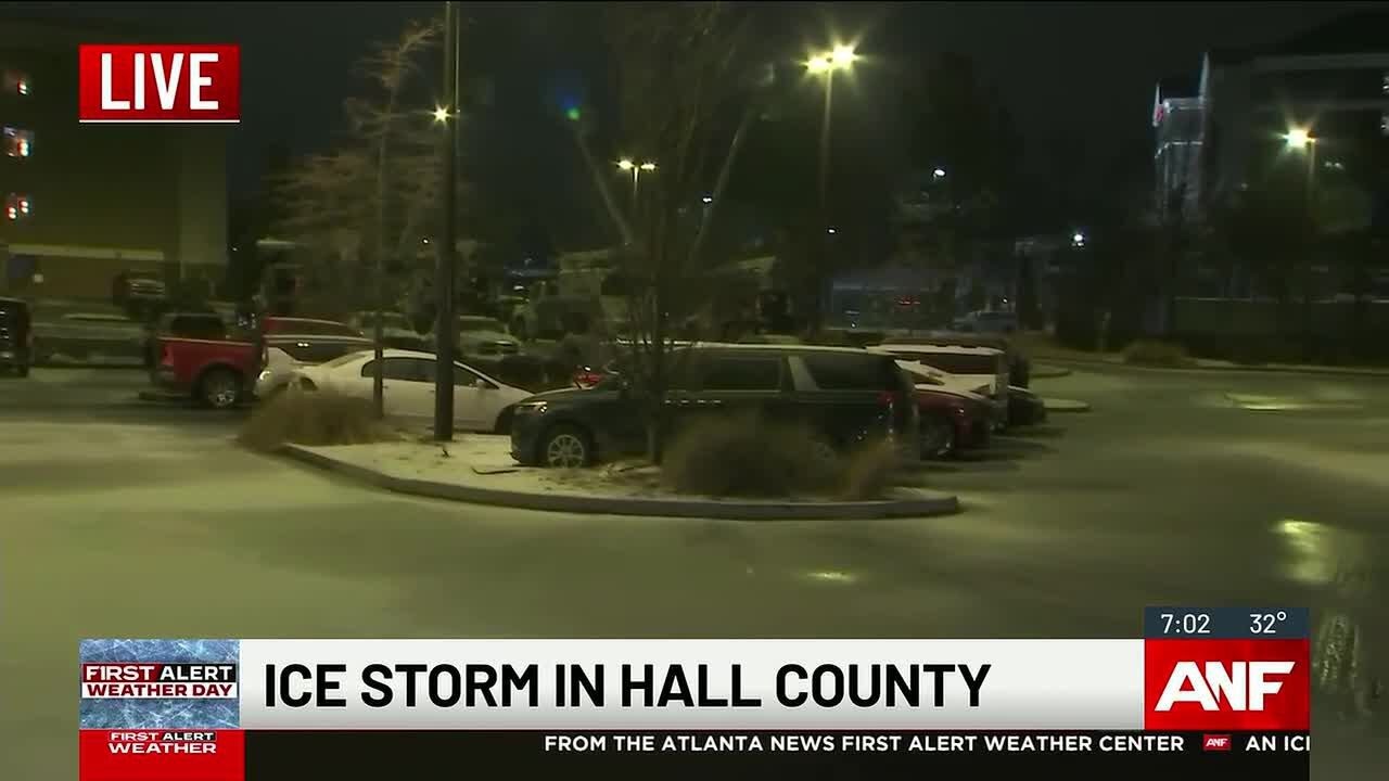 Ice is the word of the day in Hall County as conditions worsen