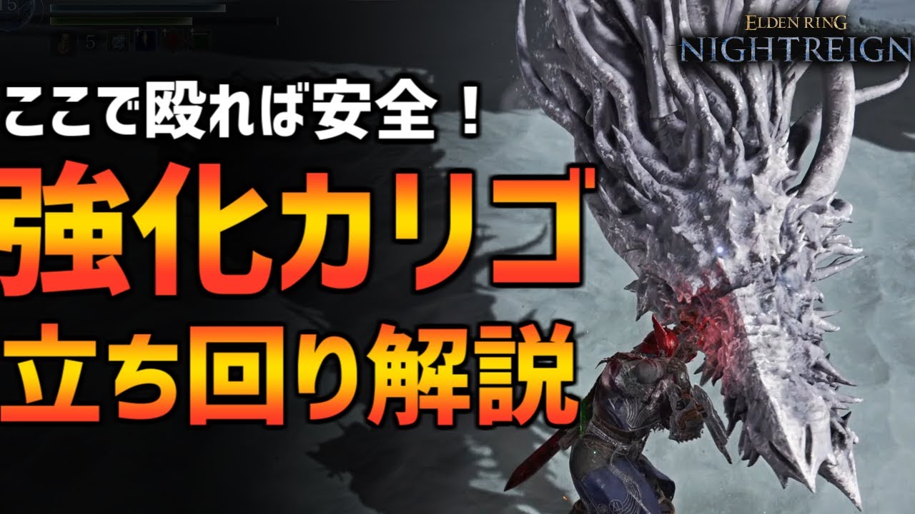 【ナイトレイン】山嶺無しでも安定！回避＆攻撃チャンス解説！強化カリゴの立ち回り解説！攻略【エルデンリング ELDEN RING NIGHTREIGN Solo】